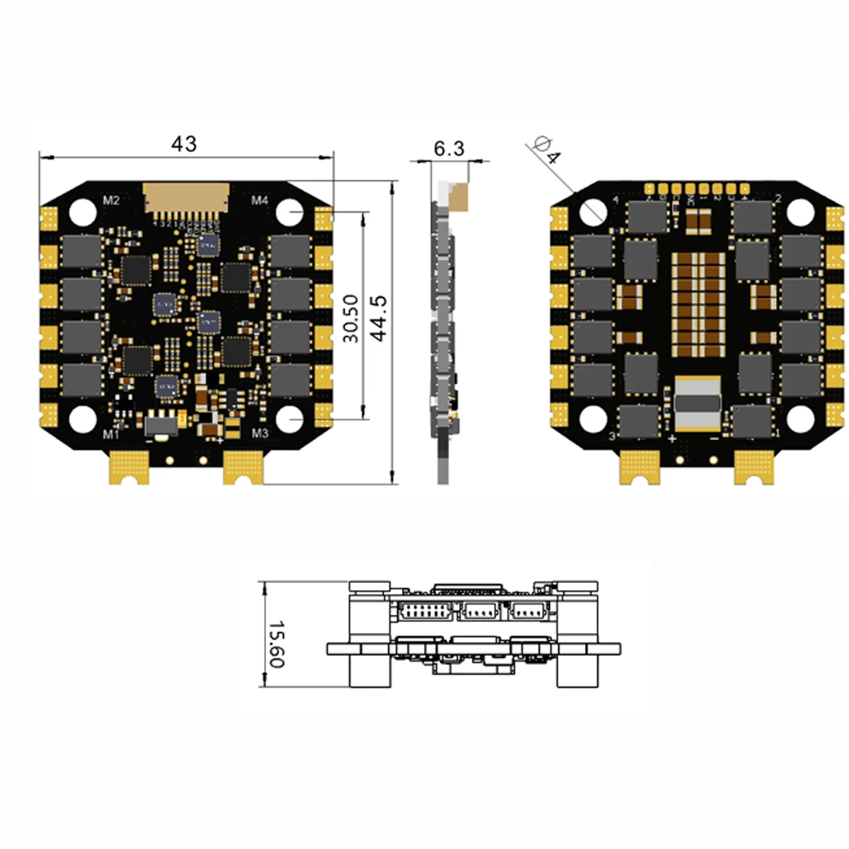 Контроллер полета F4 F405 F7 F – обзор и цена Betaflight Fc F7